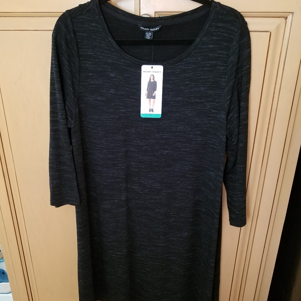 Hilary Radley Women's Dress, Size XL, Black Space